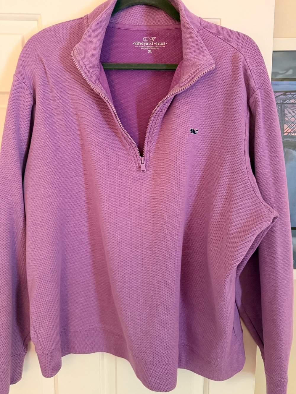 Vineyard Vines Lavender Quarter-Zip Pullover